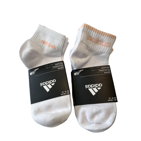 adidas Other - adidas Socks 6 Pairs Womens Medium EU 39-42 White Athletic Cushion Medium